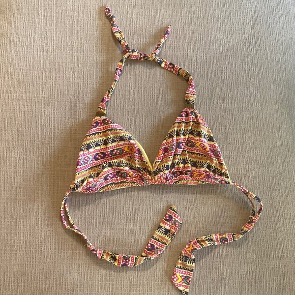 VIX 2 piece bikini - Top Size Large and Bottom Size Med - Yellow Pink Blue Green - Picture 5 of 10